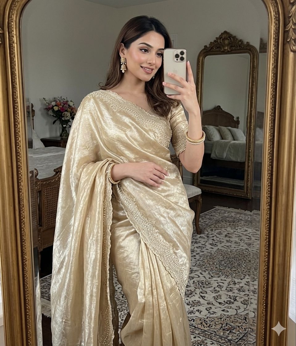 VT 863 T Fandy Satin Silk Embroidered Saree - Amrah Wholesale