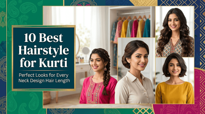 10 Best Hairstyle for Kurti: Perfect Looks for Every Neck Design and Hair Length - Amrah Wholesale