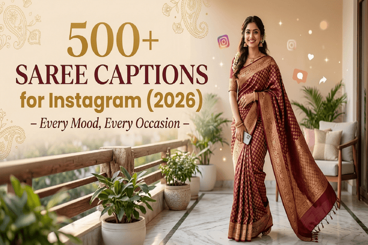 500+ Saree Captions For Instagram (2026) – Every Mood, Every Occasion - Amrah Wholesale