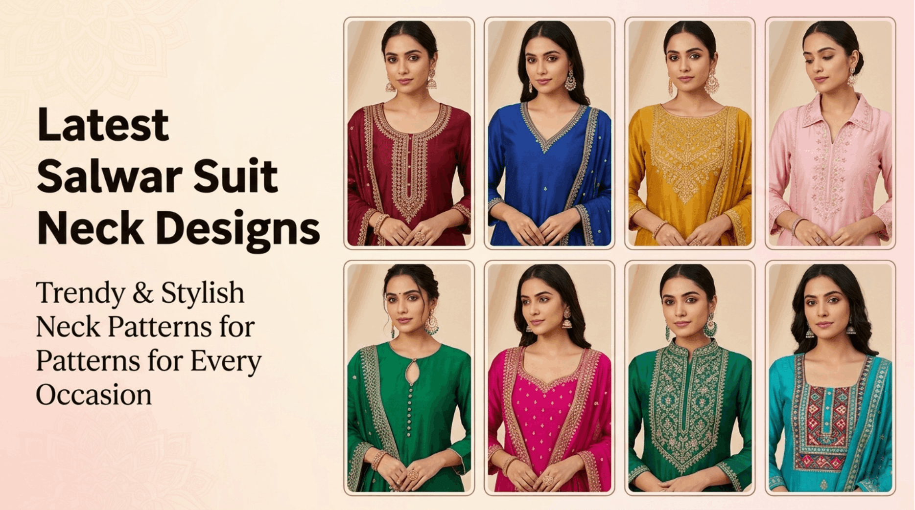 Salvar Neck Pattern 25+ Salwar Suit Neck Designs for Women (2026 Guide) - Amrah Wholesale