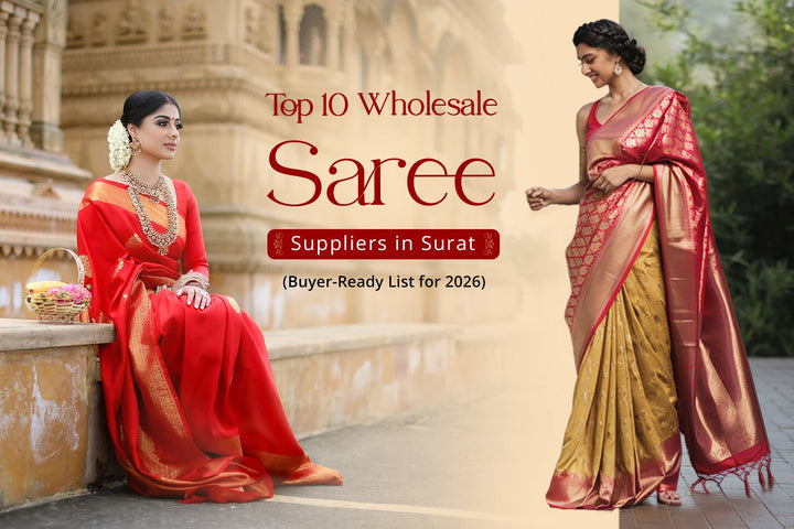 Top 10 Wholesale Surat Saree Suppliers in Surat (Buyer-Ready List for 2026) - Amrah Wholesale