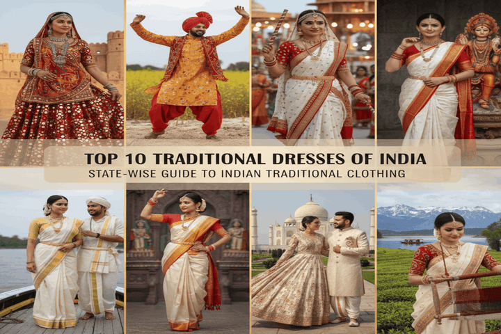 Top 10 Traditional Dresses of India (State-Wise Guide to Traditional Indian Dresses) - Amrah Wholesale