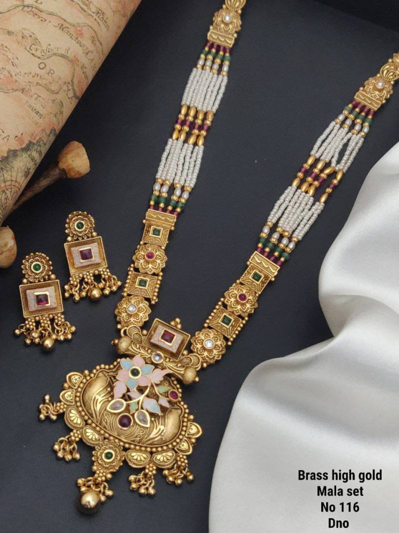Brass High Gold Mala Set 5
