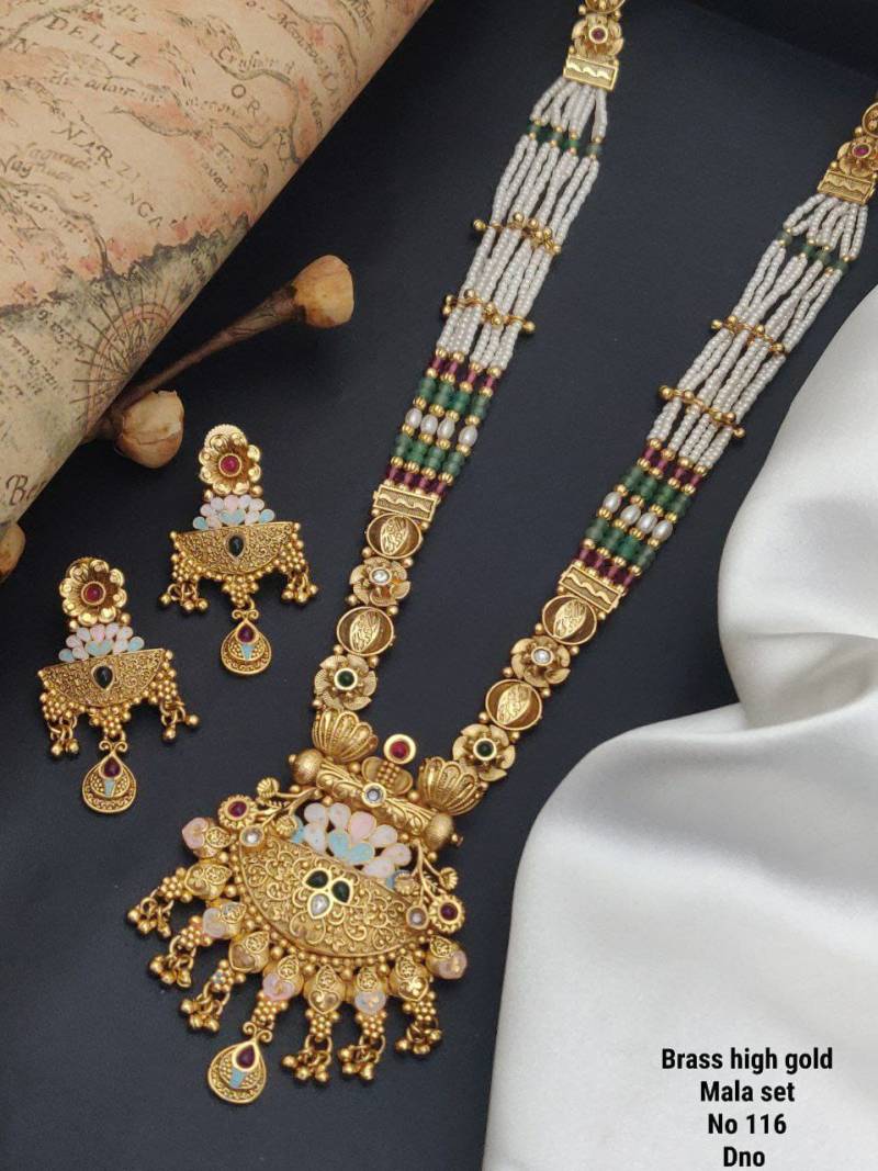 Brass High Gold Mala Set 5