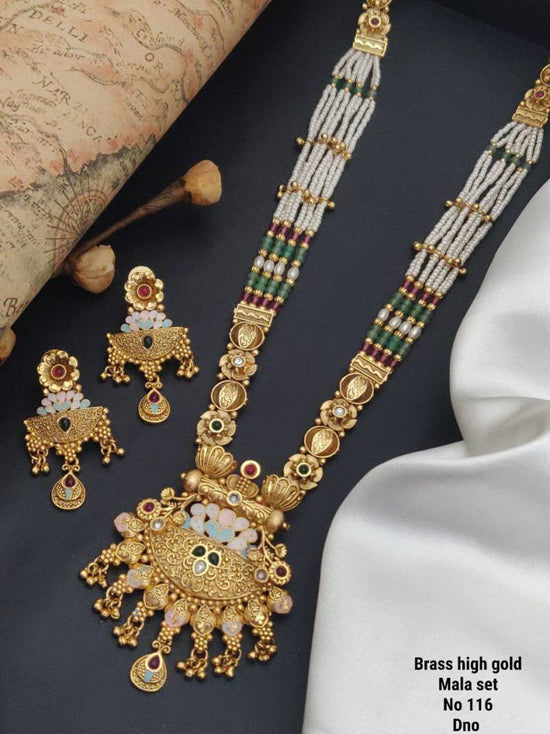 Brass High Gold Mala Set 5