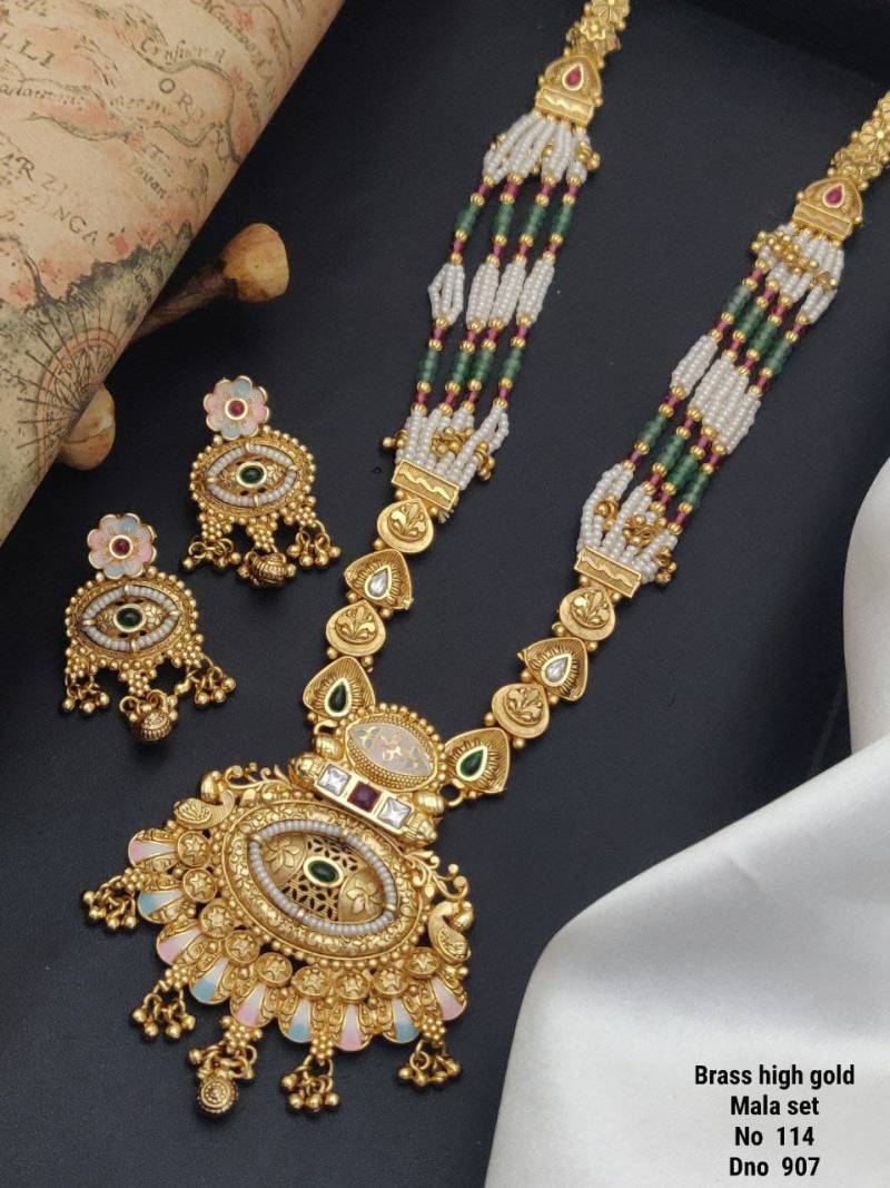 Brass High Gold Mala Set 5