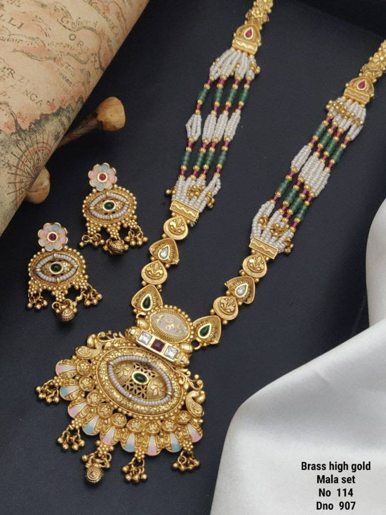 Brass High Gold Mala Set 5