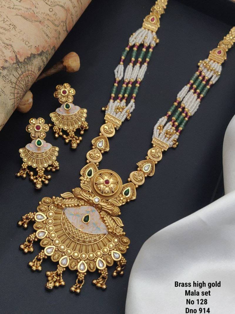 Brass High Gold Mala Set 6