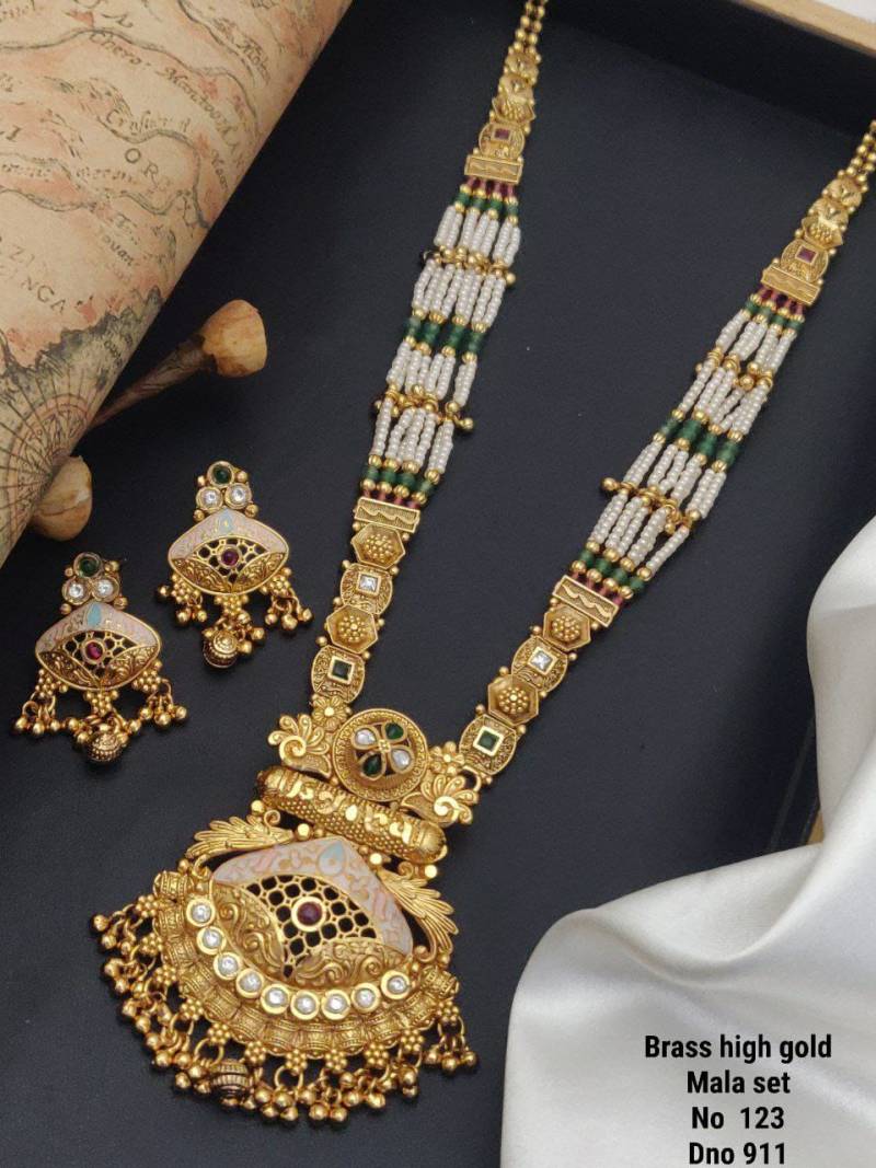 Brass High Gold Mala Set 6