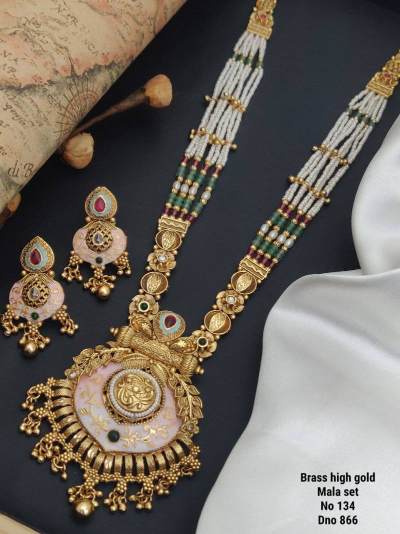 Brass High Gold Mala Set 7