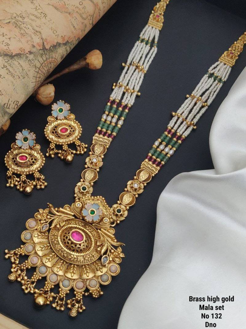 Brass High Gold Mala Set 7