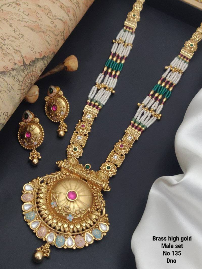 Brass High Gold Mala Set 7