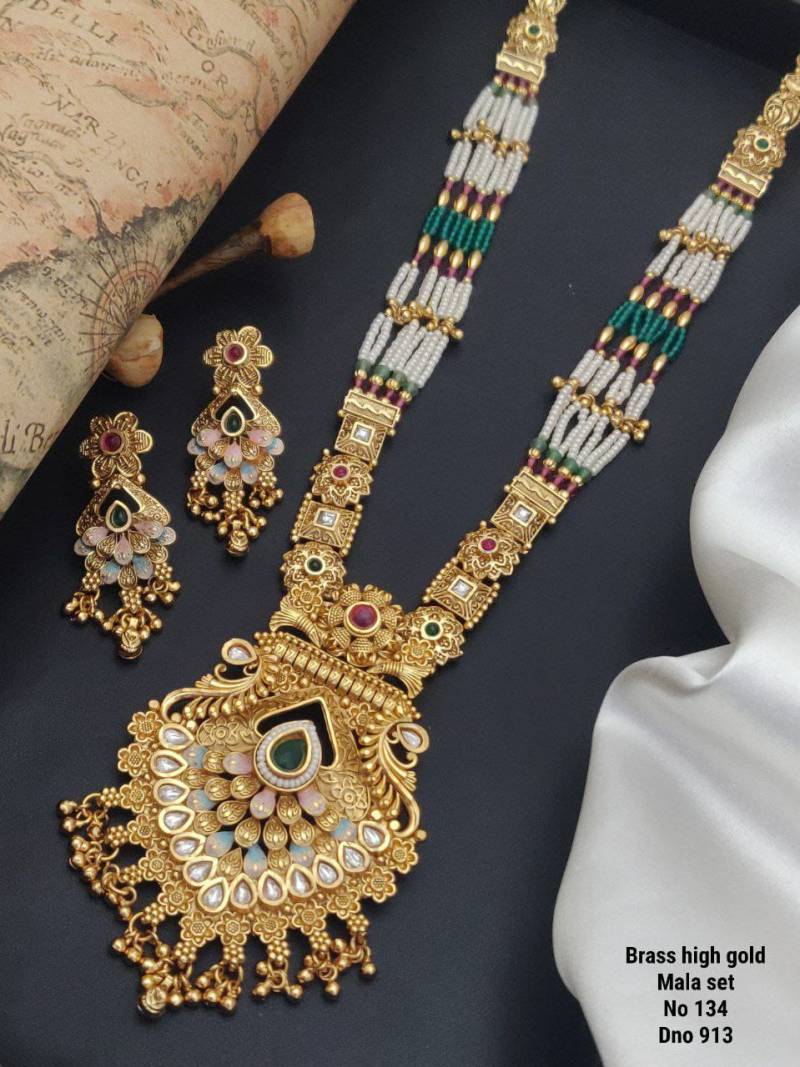 Brass High Gold Mala Set 7
