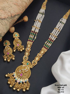 Brass High Gold Mala Set 8