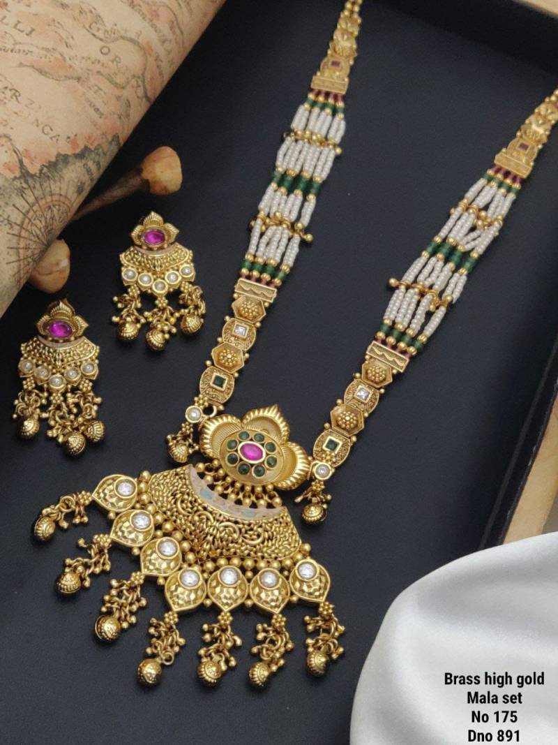 Brass High Gold Mala Set 8