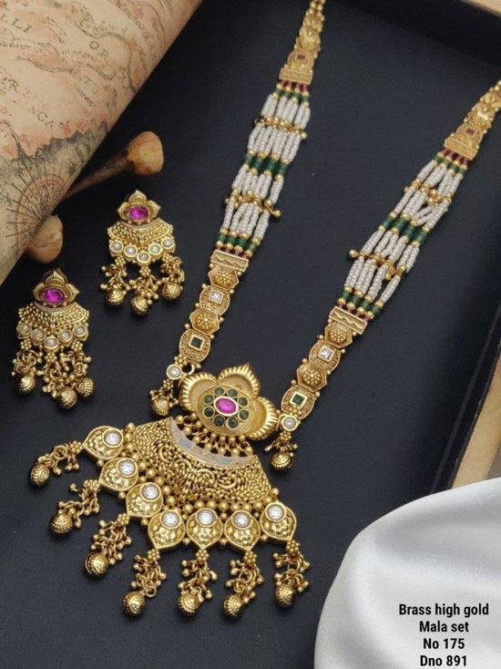 Brass High Gold Mala Set 8