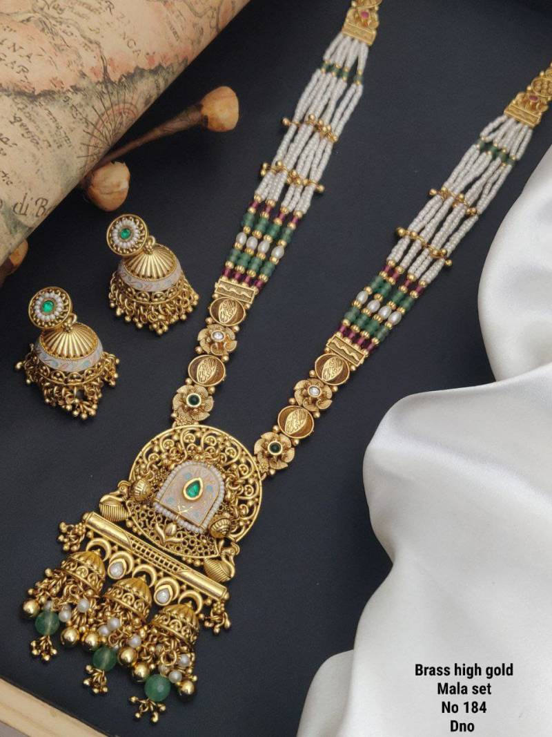 Brass High Gold Mala Set 9