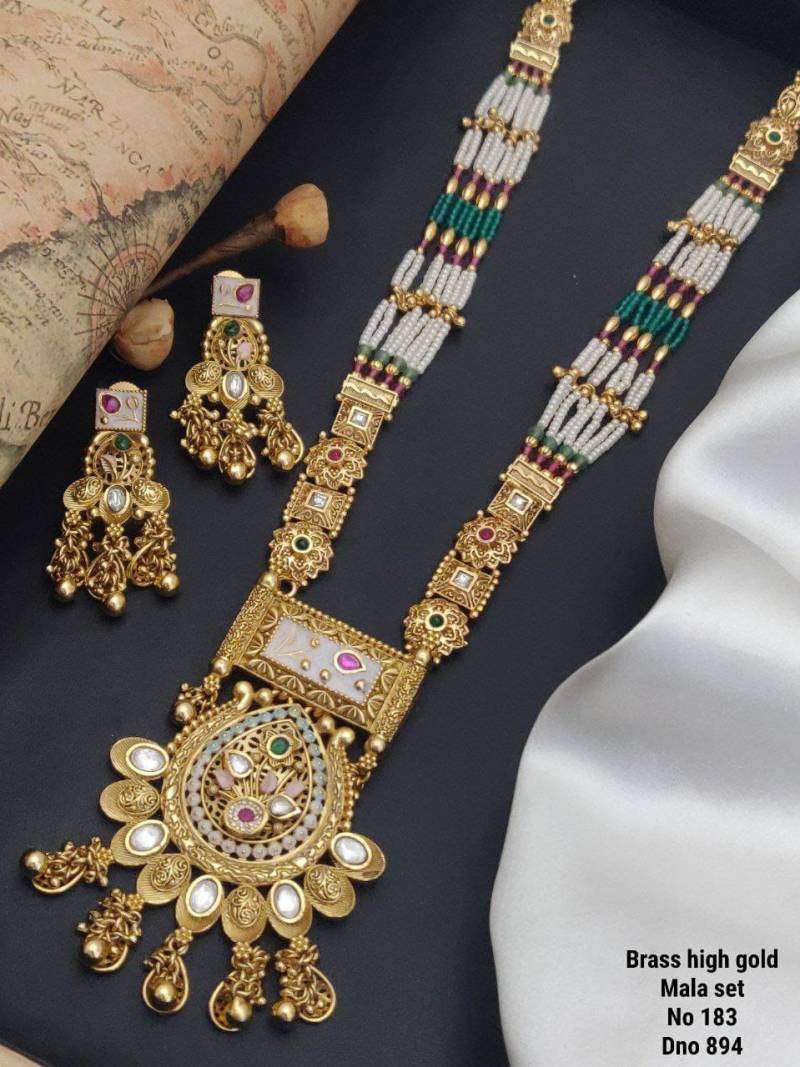 Brass High Gold Mala Set 9