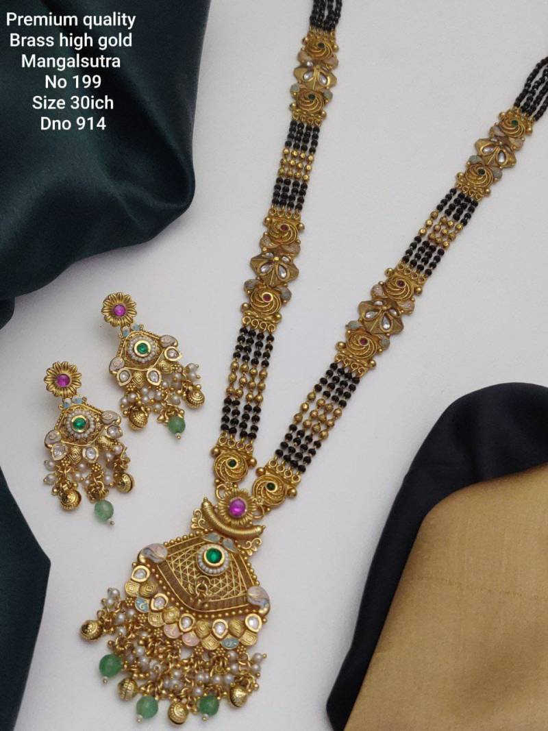 Premium Quality Brass High Gold Mangalsutra 3