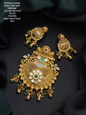 Premium Quality Brass High Gold Heritage Pendal Butti 1