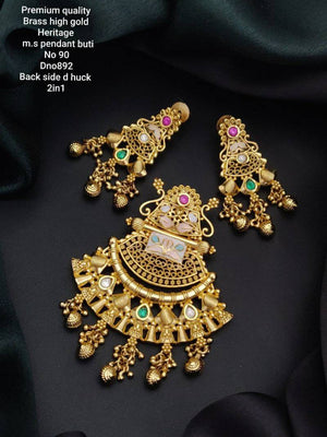 Premium Quality Brass High Gold Heritage Pendal Butti 1