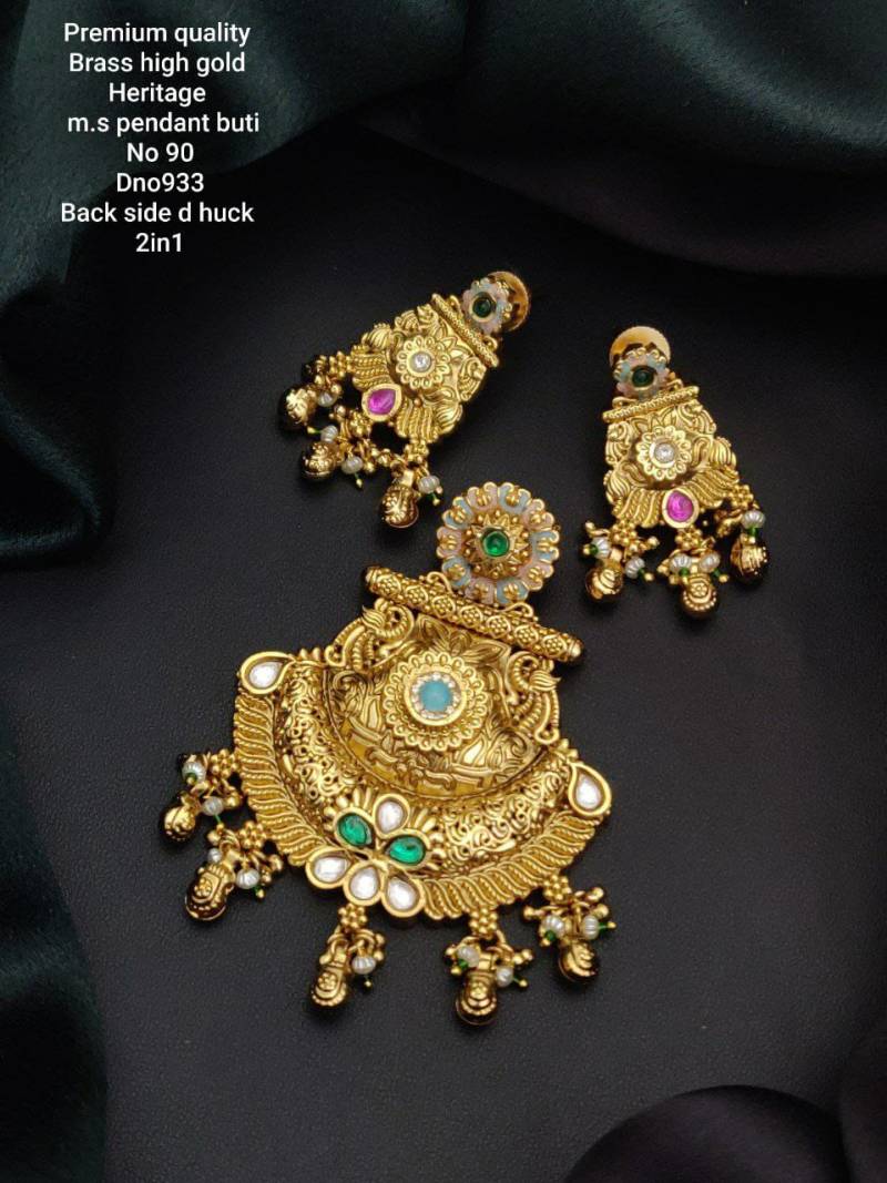 Premium Quality Brass High Gold Heritage Pendal Butti 1