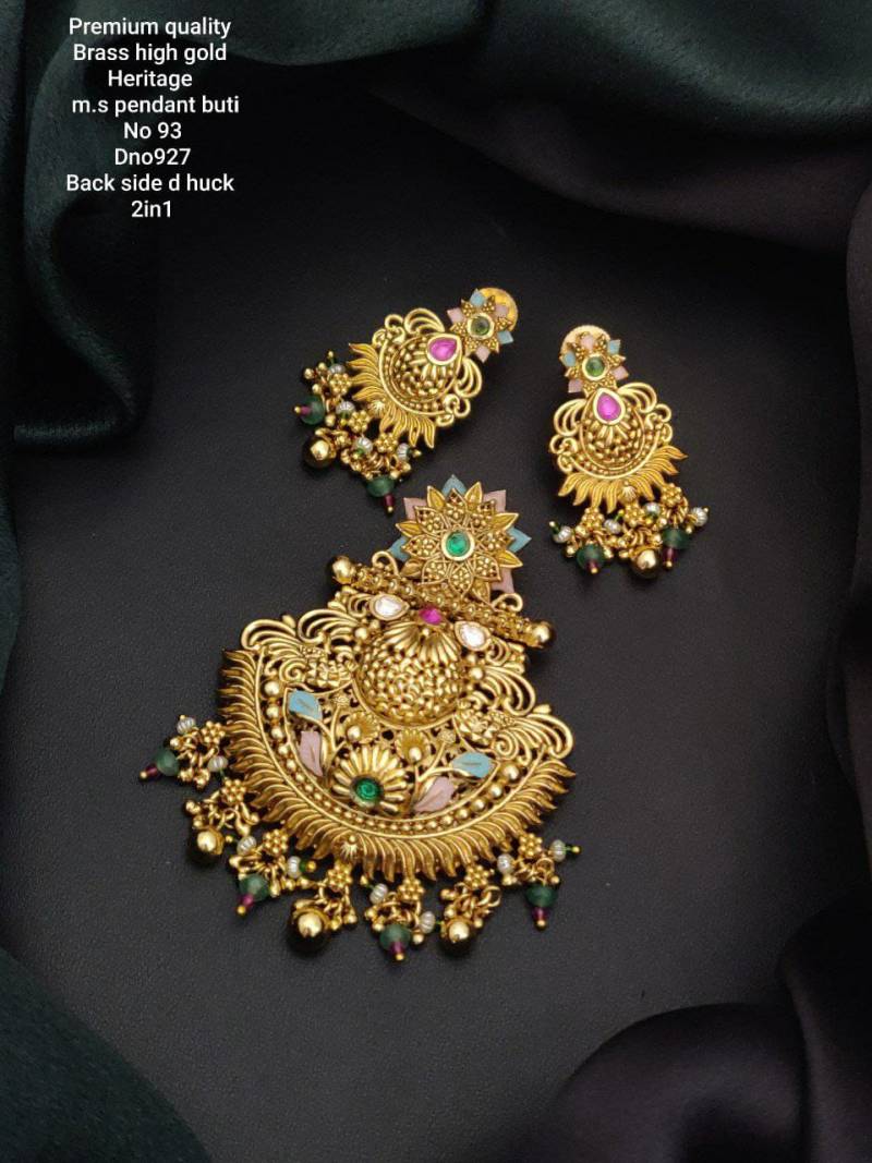 Premium Quality Brass High Gold Heritage Pendal Butti 1