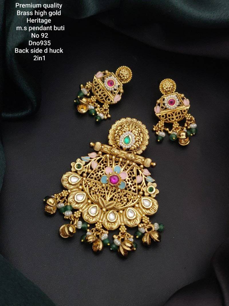 Premium Quality Brass High Gold Heritage Pendal Butti 1
