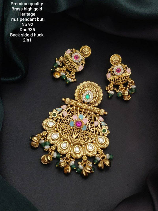 Premium Quality Brass High Gold Heritage Pendal Butti 1