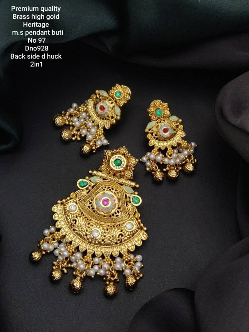 Premium Quality Brass High Gold Heritage Pendal Butti 2