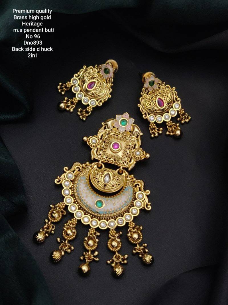 Premium Quality Brass High Gold Heritage Pendal Butti 2