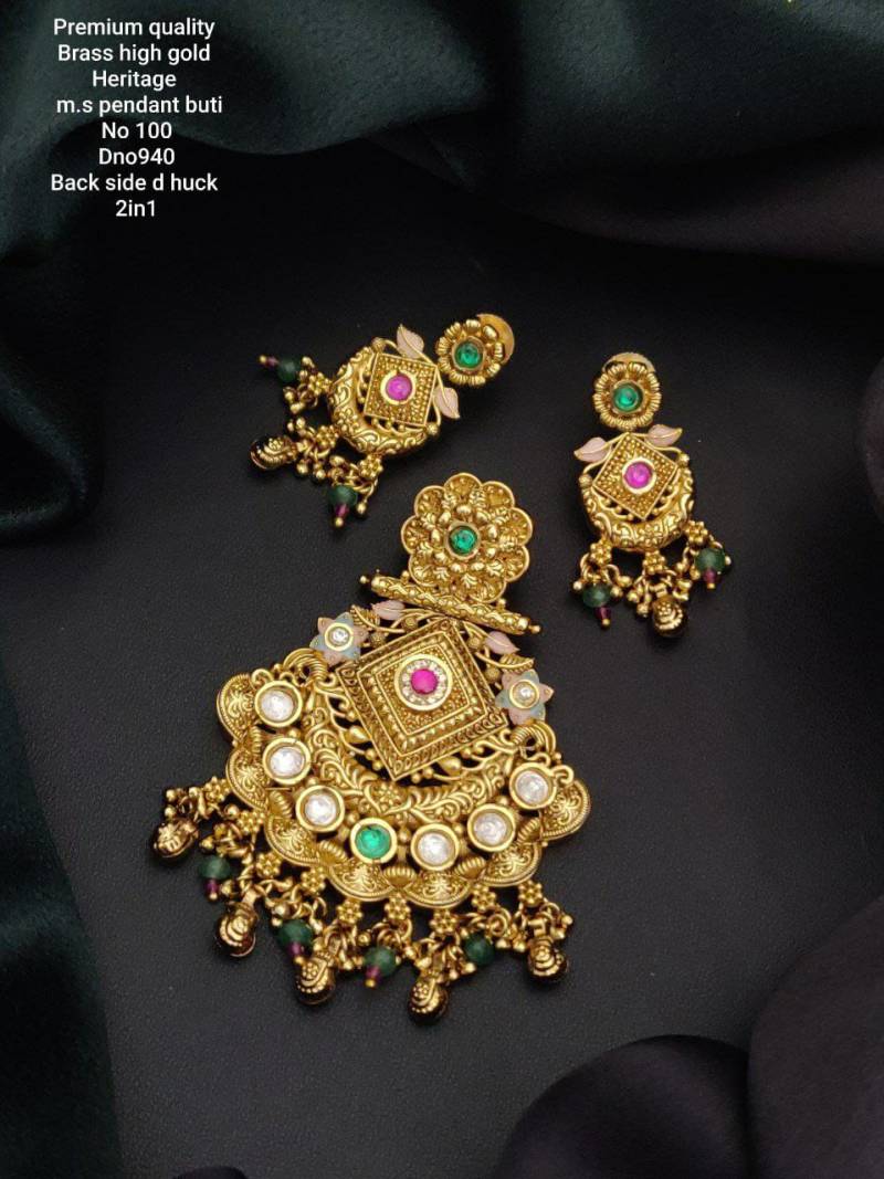 Premium Quality Brass High Gold Heritage Pendal Butti 2
