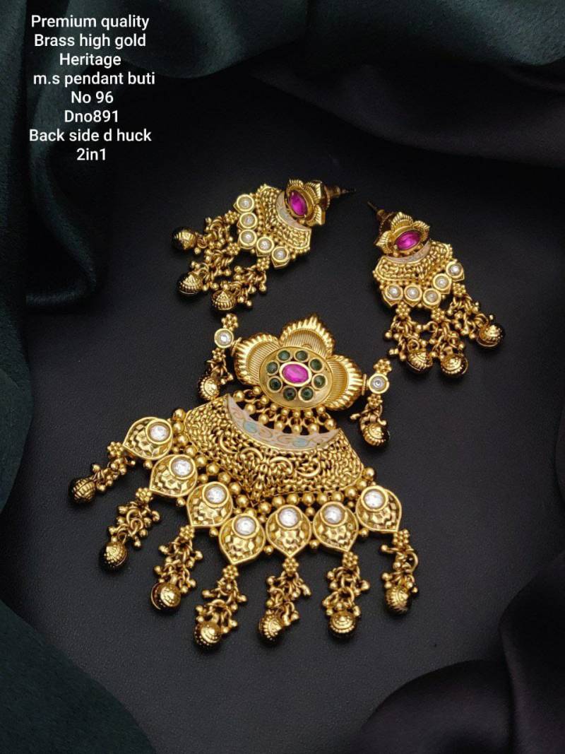Premium Quality Brass High Gold Heritage Pendal Butti 2