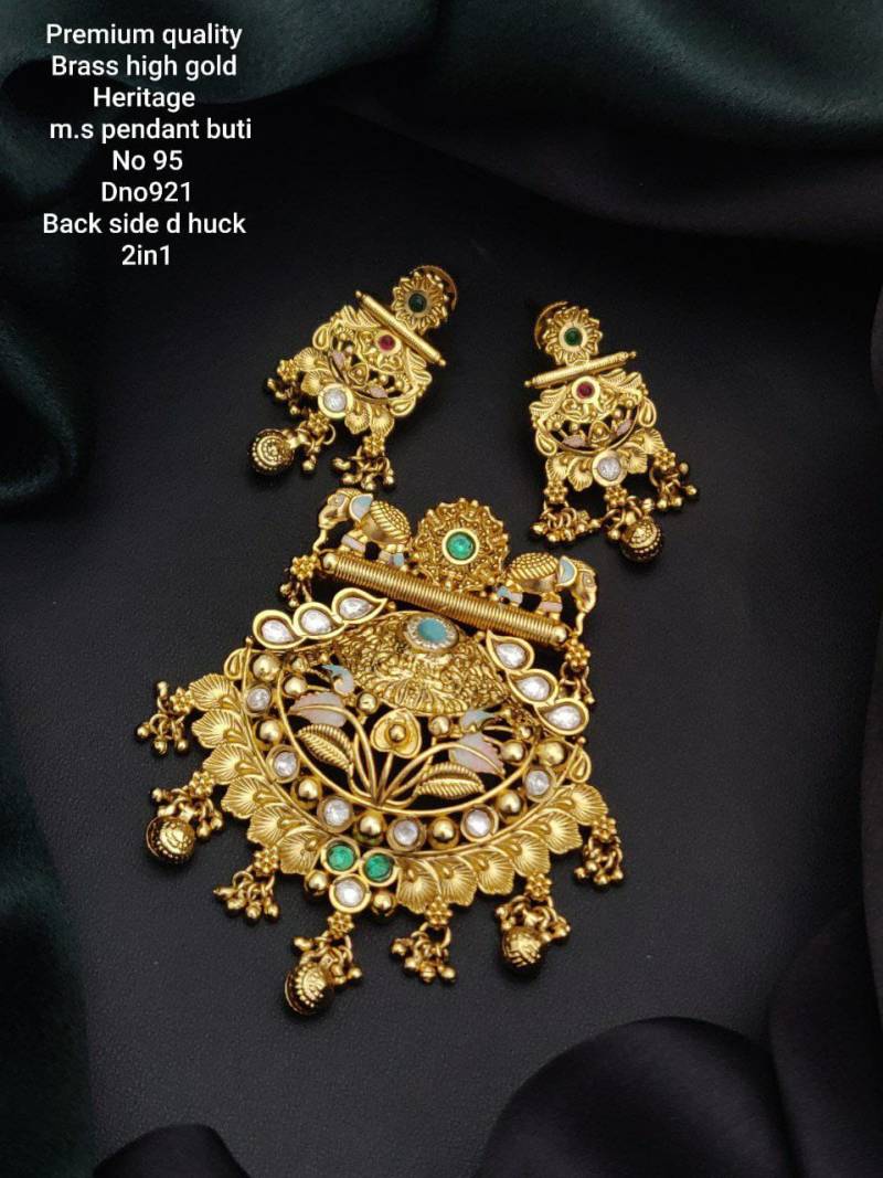 Premium Quality Brass High Gold Heritage Pendal Butti 2