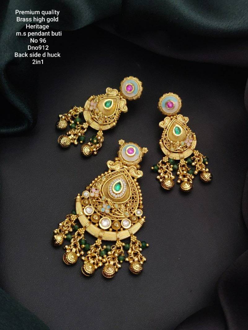 Premium Quality Brass High Gold Heritage Pendal Butti 2
