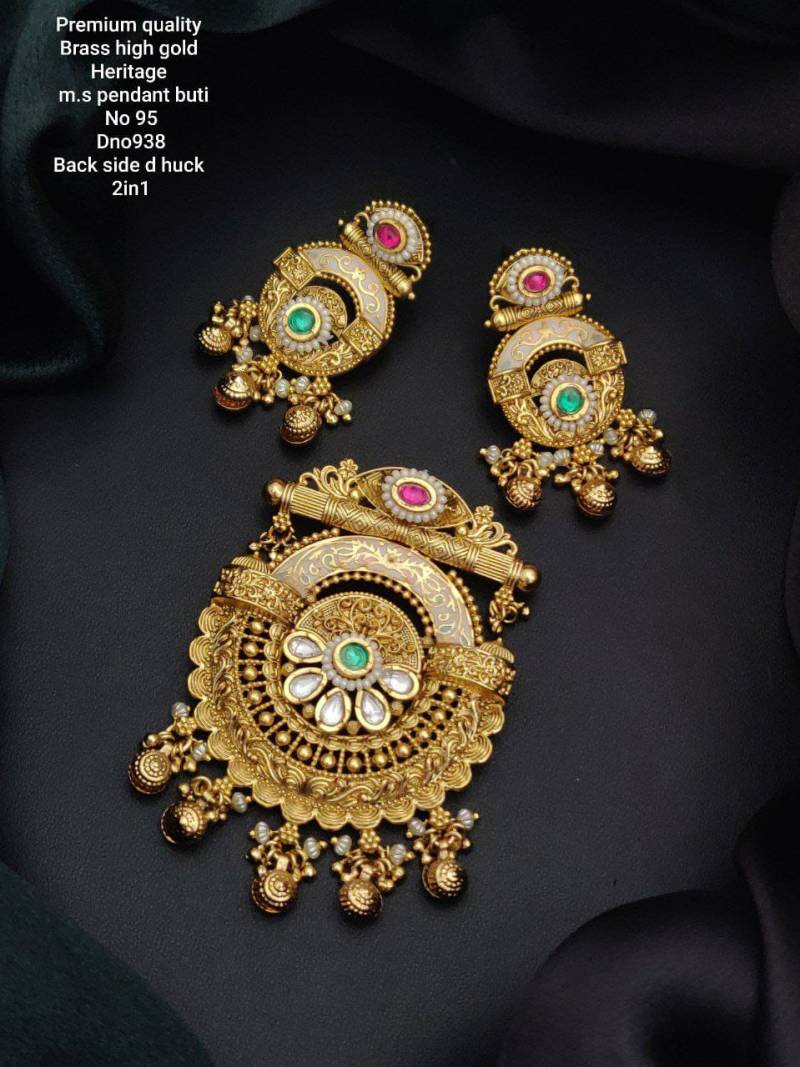 Premium Quality Brass High Gold Heritage Pendal Butti 2