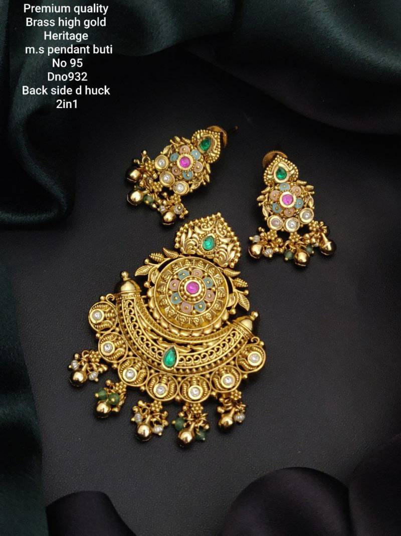 Premium Quality Brass High Gold Heritage Pendal Butti 2