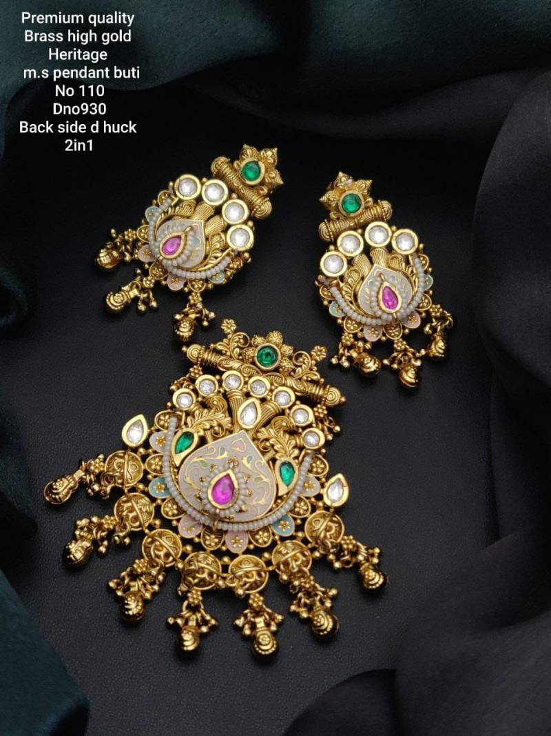 Premium Quality Brass High Gold Heritage Pendal Butti 3