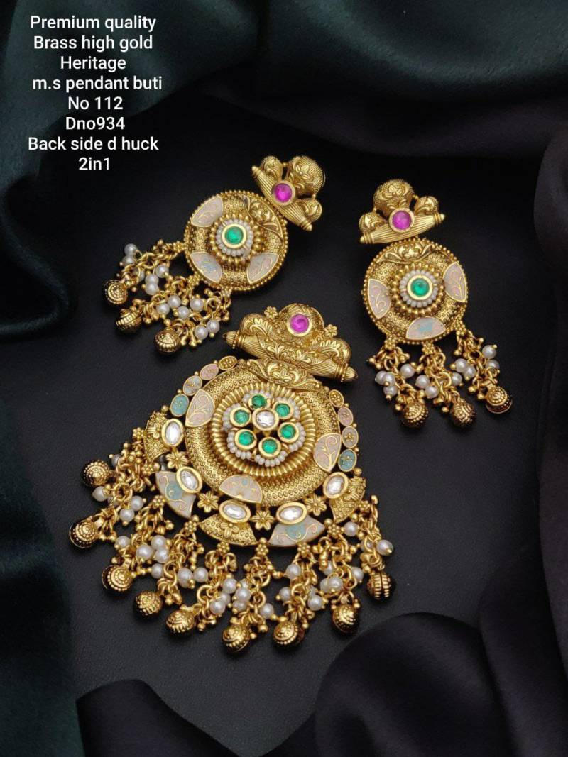 Premium Quality Brass High Gold Heritage Pendal Butti 3