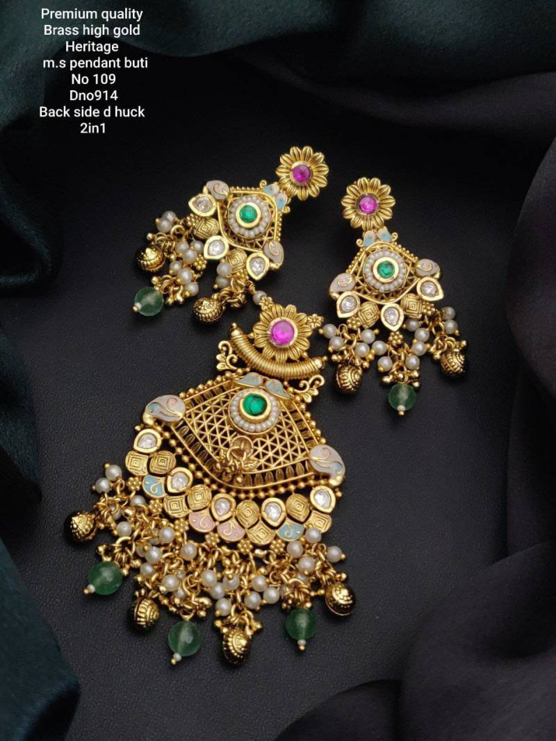 Premium Quality Brass High Gold Heritage Pendal Butti 3