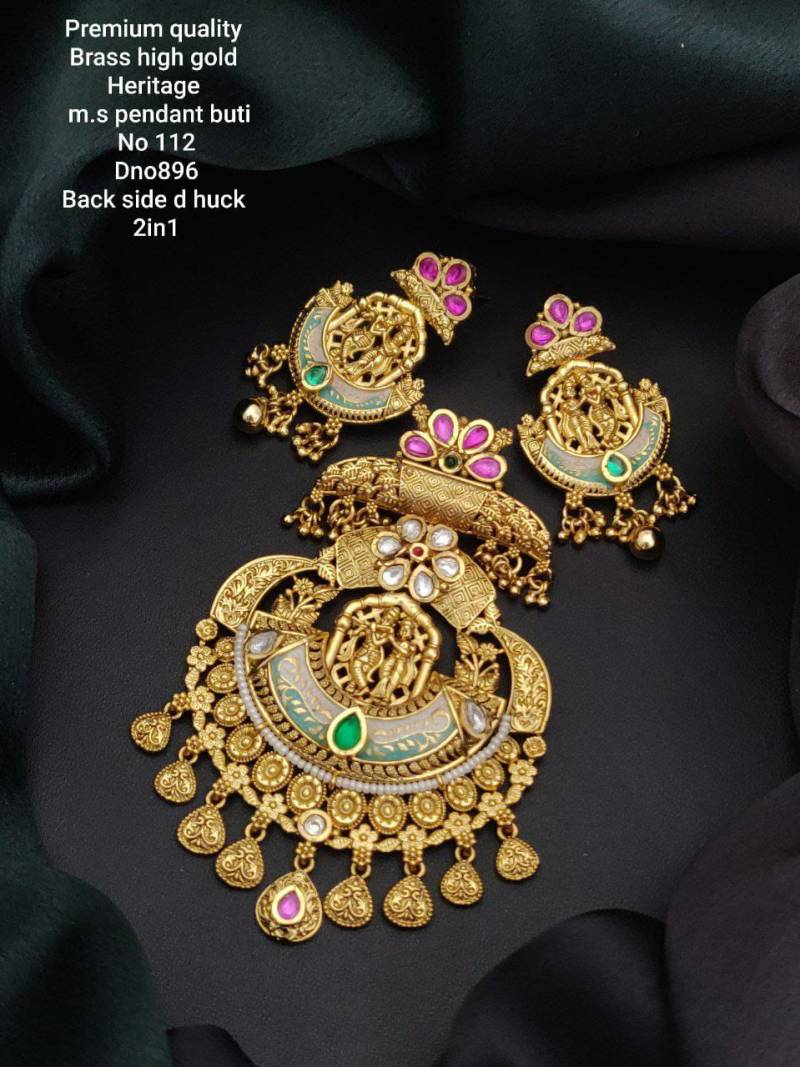 Premium Quality Brass High Gold Heritage Pendal Butti 3