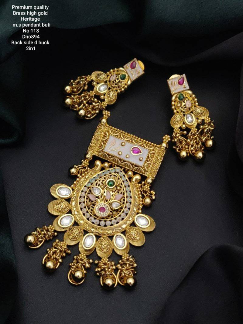 Premium Quality Brass High Gold Heritage Pendal Butti 4