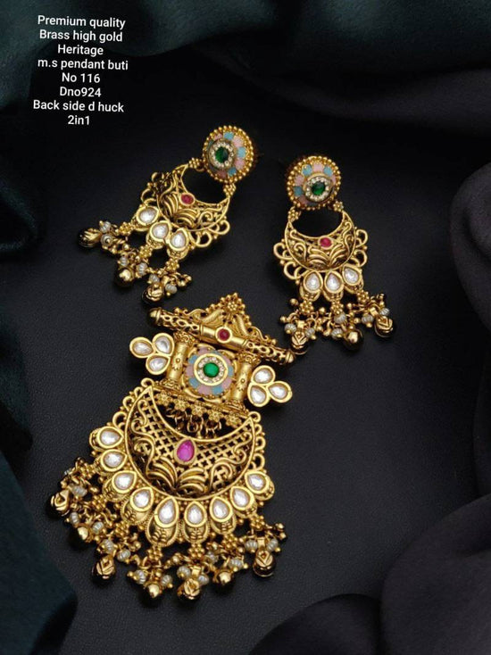 Premium Quality Brass High Gold Heritage Pendal Butti 4