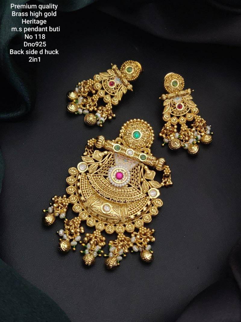 Premium Quality Brass High Gold Heritage Pendal Butti 4