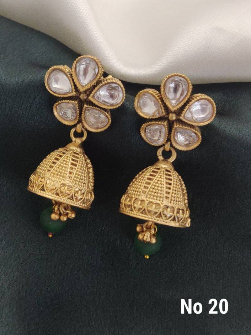 Brass High Gold Earrings 3