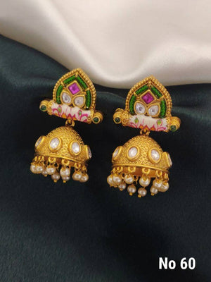 Brass High Gold Earrings 6