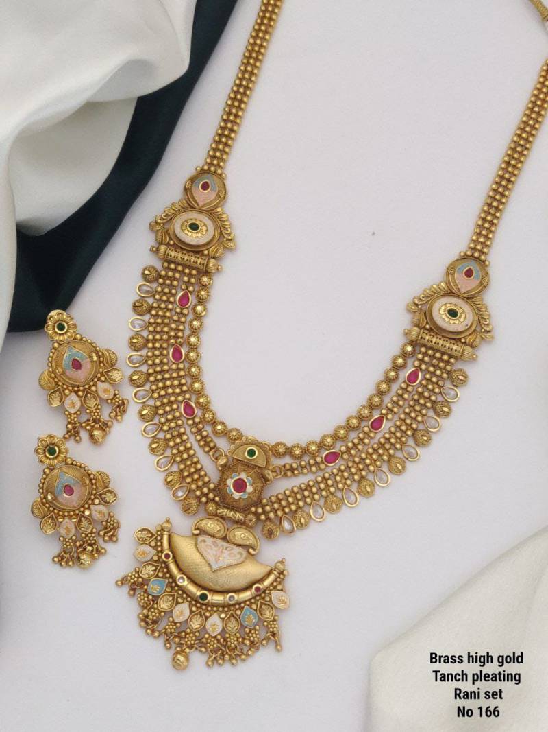 Brass High Gold Tanch Pleating Rani Set 5