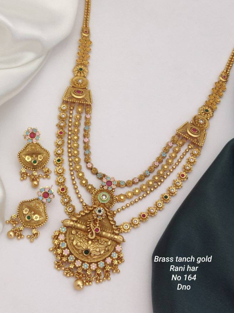 Brass High Gold Tanch Pleating Rani Set 5