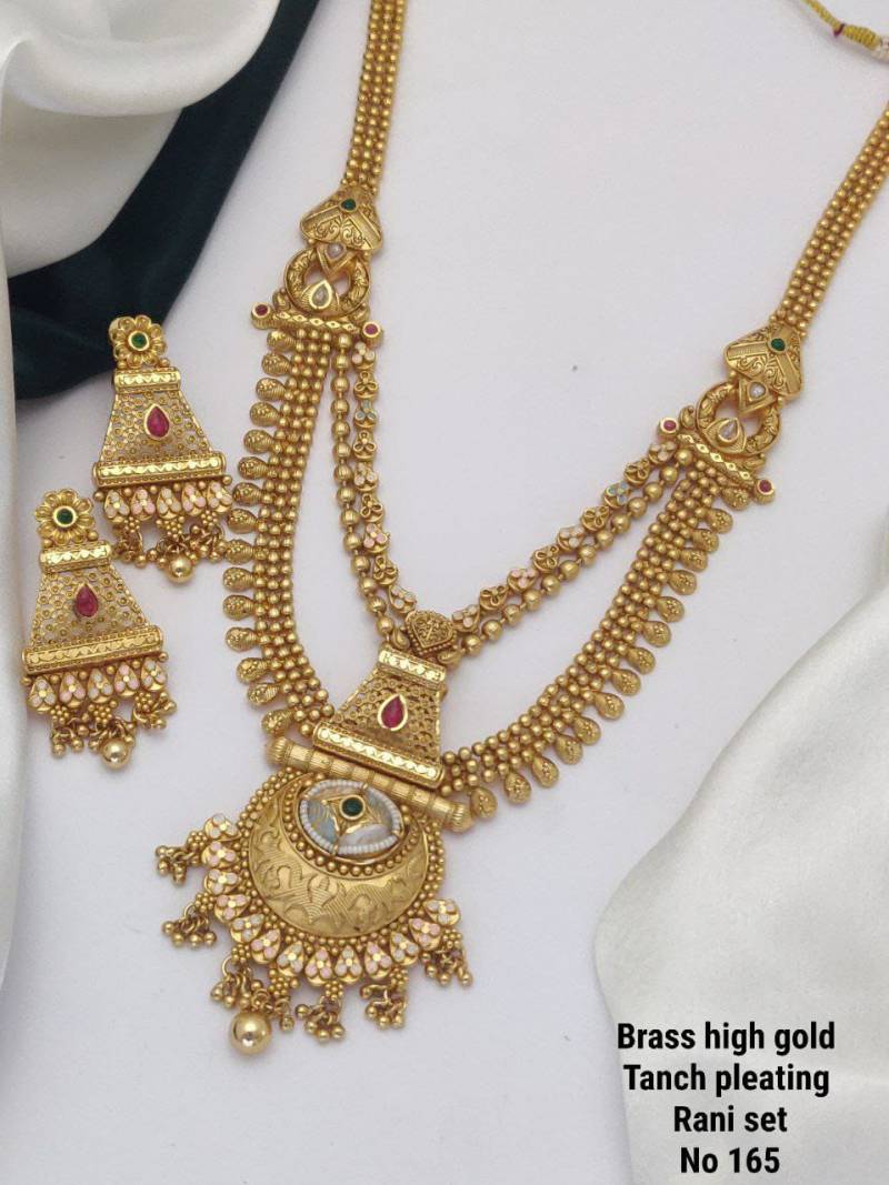 Brass High Gold Tanch Pleating Rani Set 5