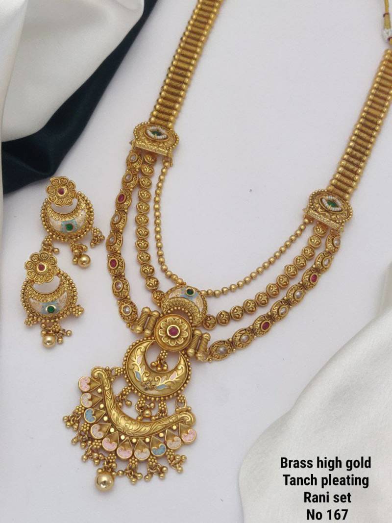 Brass High Gold Tanch Pleating Rani Set 5